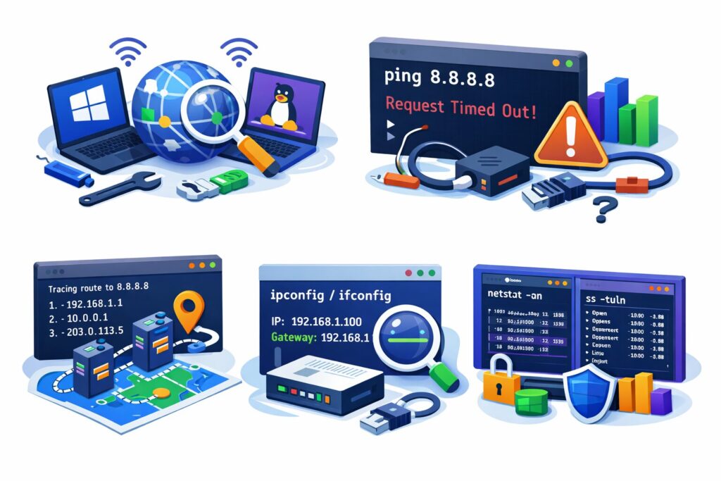 Troubleshooting сетевых проблем: 15 команд для диагностики в Windows и Linux