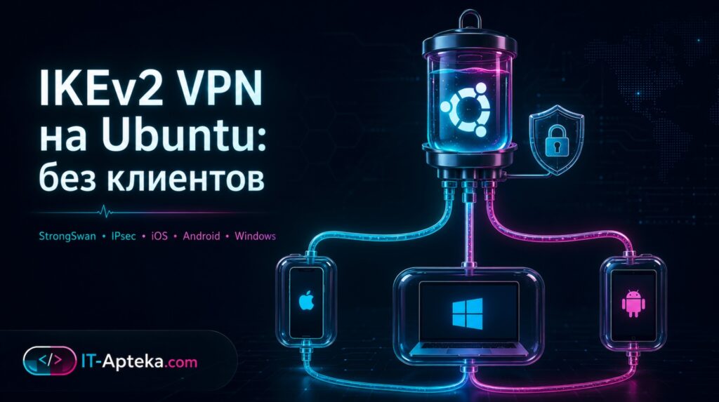 Настройка IKEv2 VPN Ubuntu 24.04: StrongSwan за 30 минут