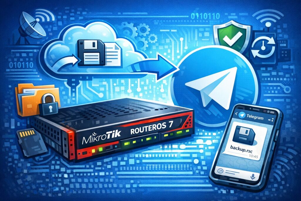 Резервное копирование MikroTik RouterOS 7 в Telegram