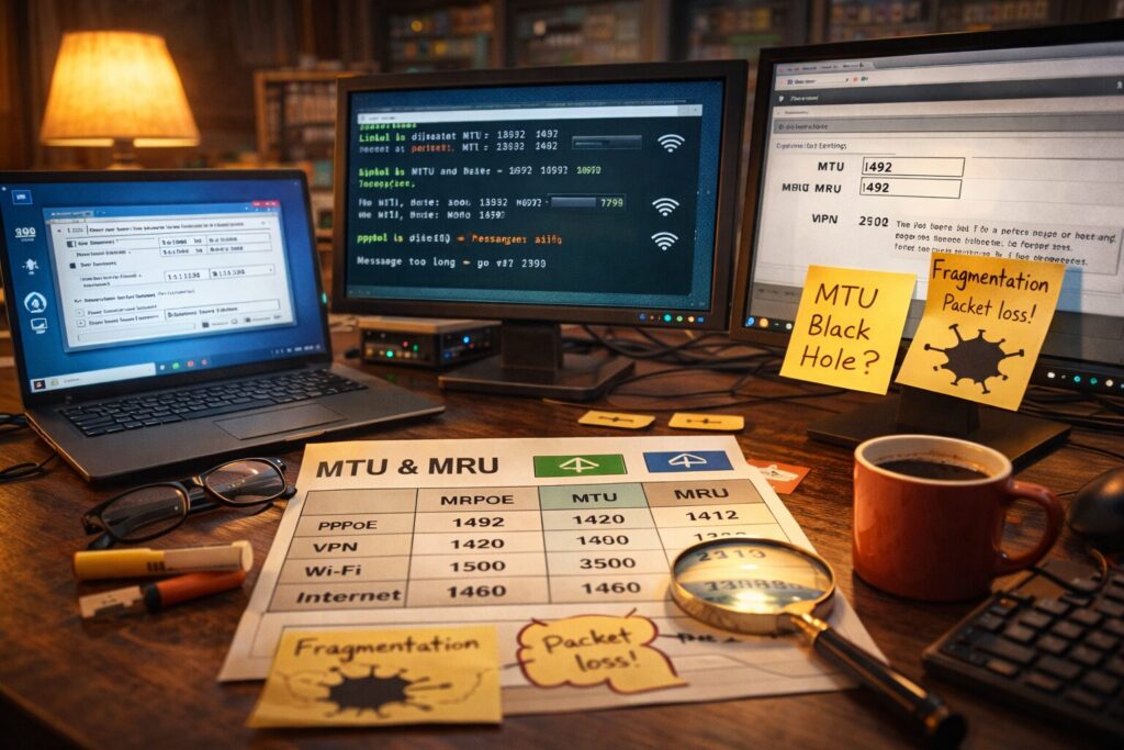 MTU и MRU: что это, какое значение ставить для PPPoE, VPN, Wi-Fi. Пошаговая настройка на Windows, Linux, роутерах. Таблица оптимальных размеров + диагностика проблем черных дыр