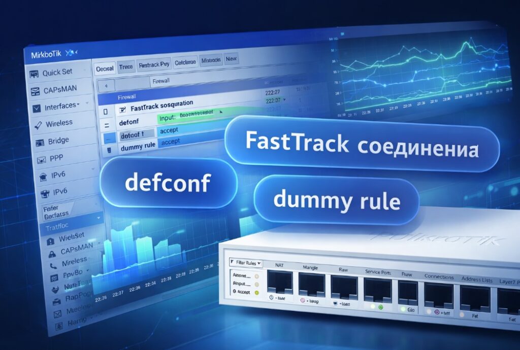 MikroTik FastTrack: что это, как включить и отключить, как настроить dummy rule для мониторинга счётчиков. Практическое руководство с CLI-примерами и разбором ошибок