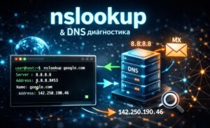 Подробное руководство по nslookup: как пользоваться, проверка DNS, MX, IP, ошибки “не заслуживающий доверия ответ”, сравнение с dig и практические кейсы.