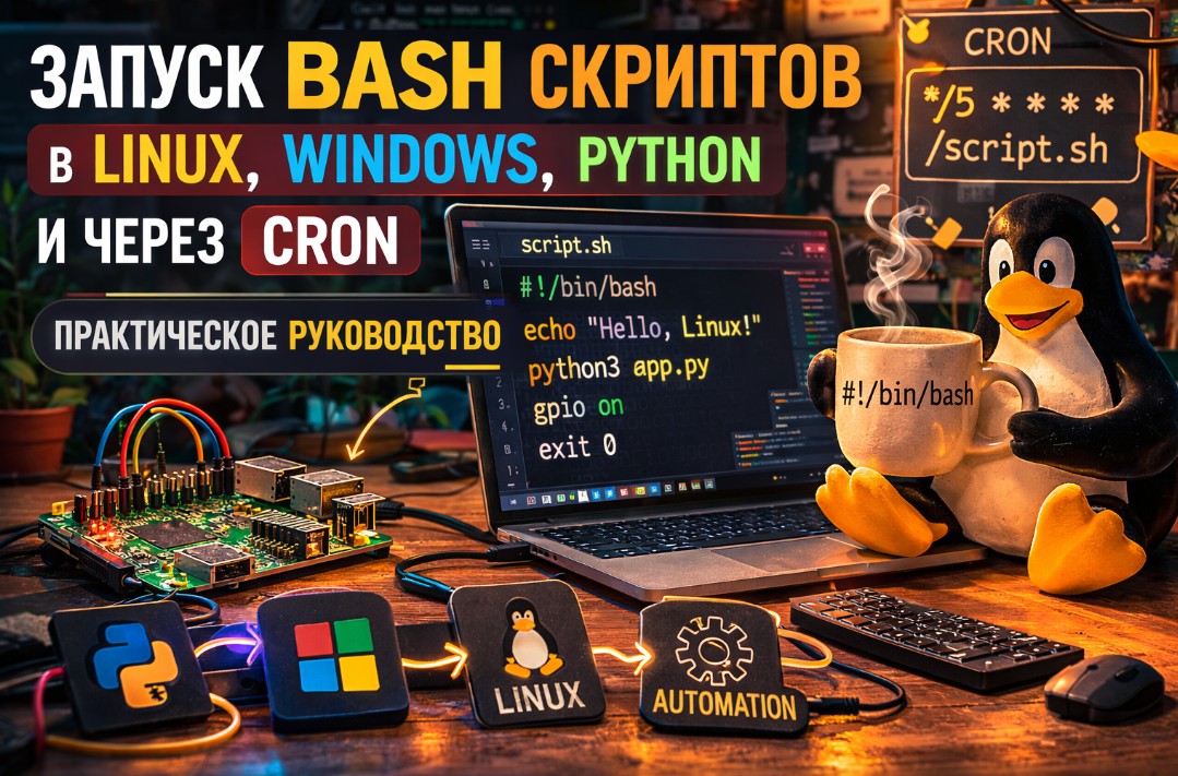 Запуск bash скрипта: chmod, cron, Python, Windows и Raspberry Pi - IT ...