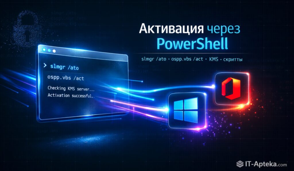 активация Windows 11 и Office через PowerShell