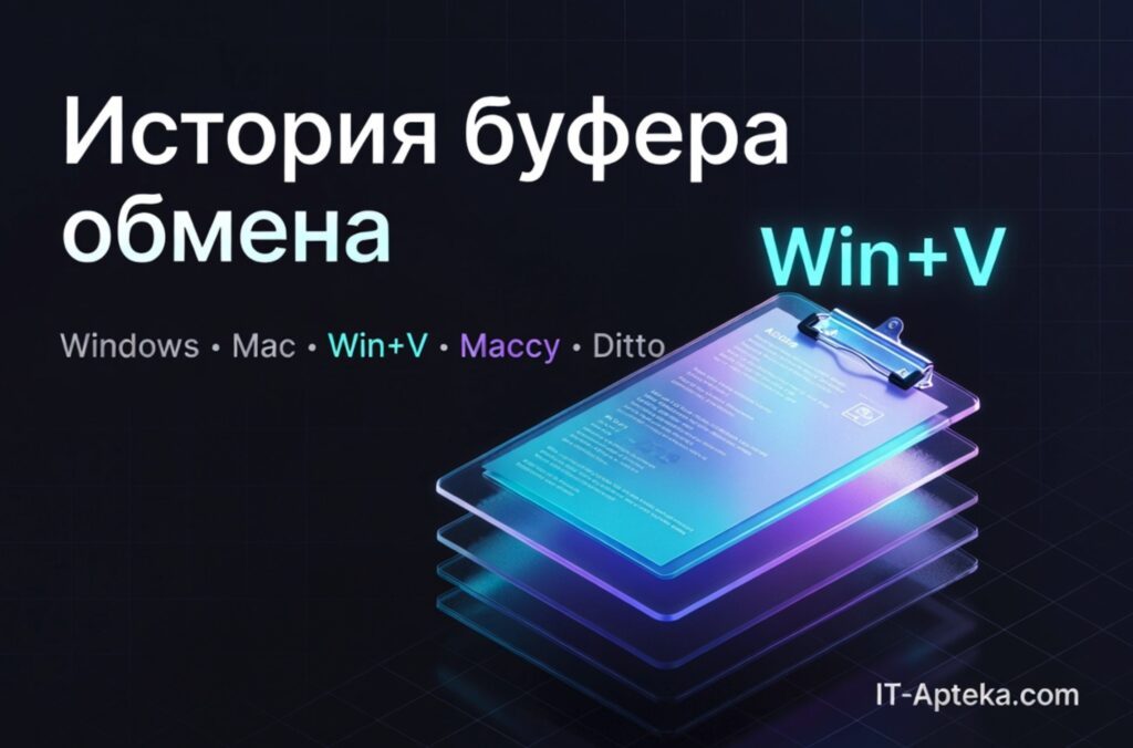 История буфера обмена: Windows и Mac - как включить и открыть