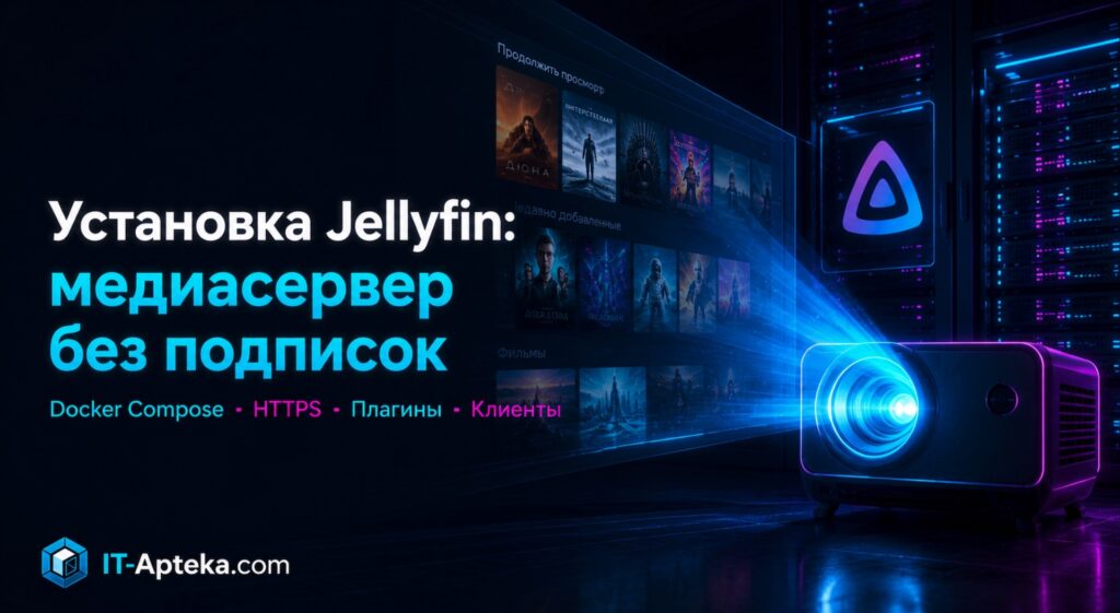 Установка Jellyfin: медиасервер дома без подписок и слежки