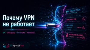 Почему VPN не работает: DPI, блокировки, утечки DNS и что реально помогает в 2025-2026