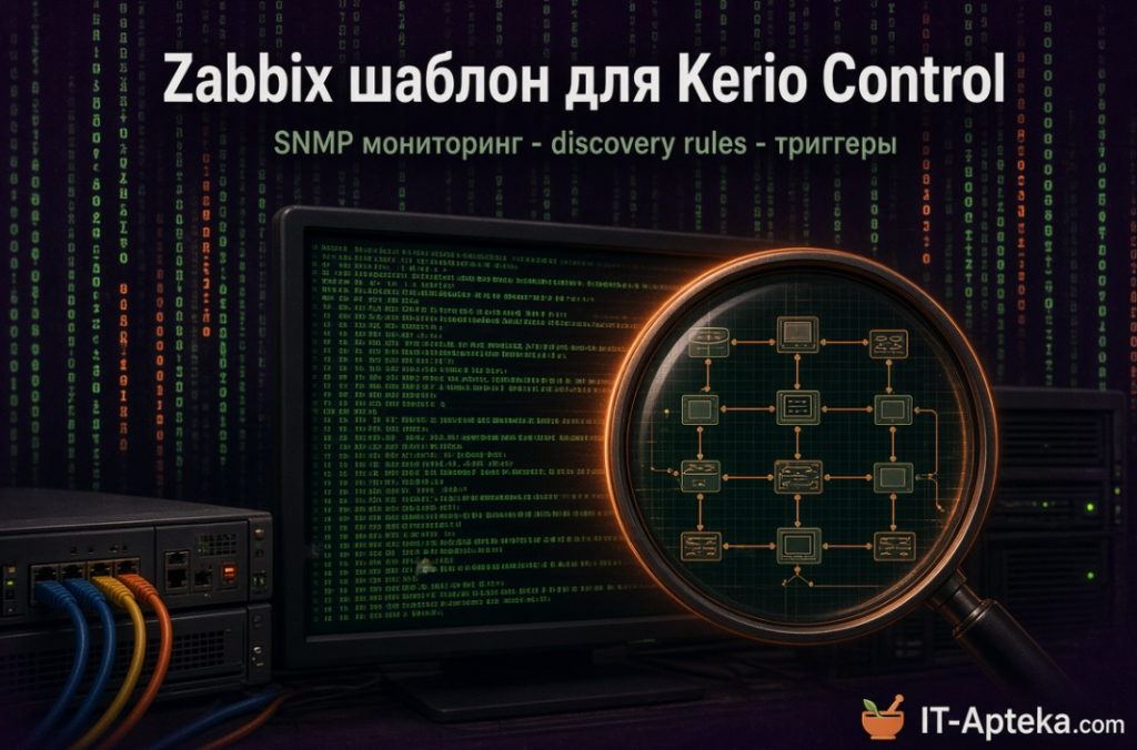 Zabbix шаблон Kerio Control на русском - импорт и разбор