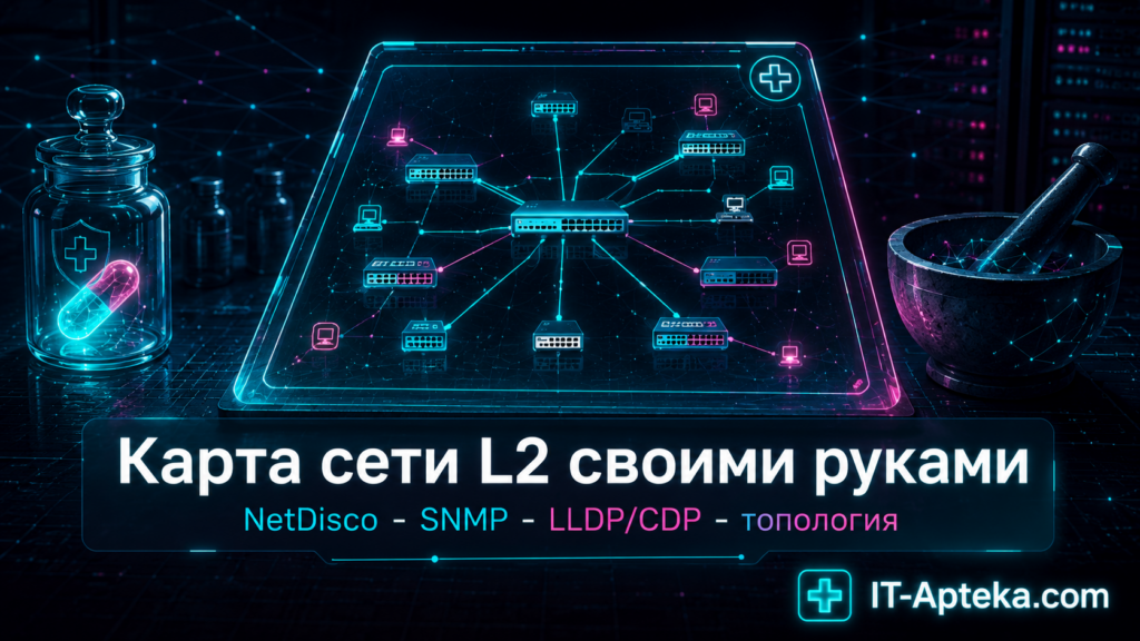 построение карты сети L2
