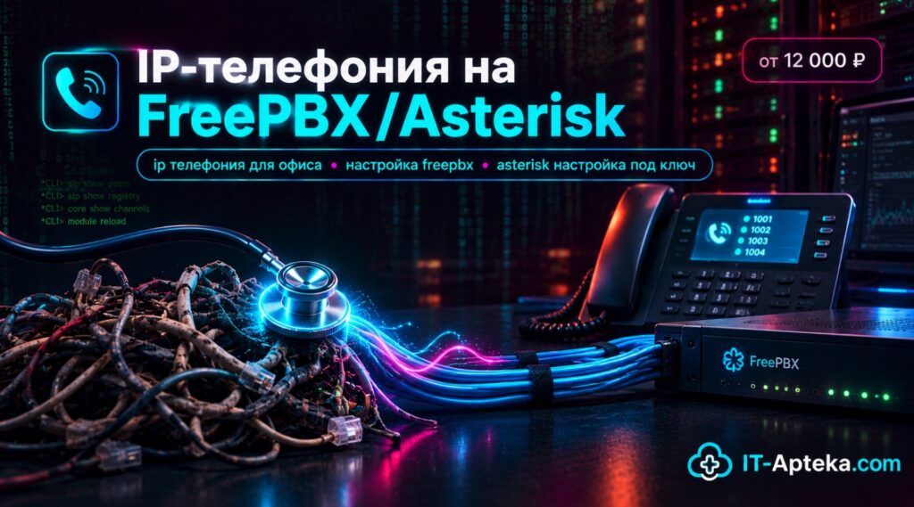IP телефония для офиса на FreePBX под ключ - настройка
