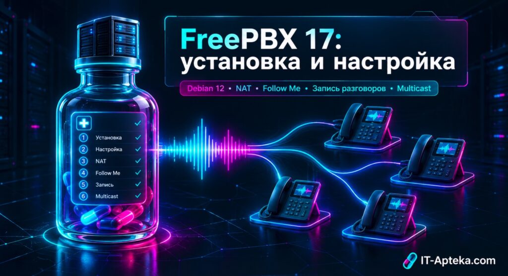 FreePBX 17: установка и настройка с нуля до первого звонка