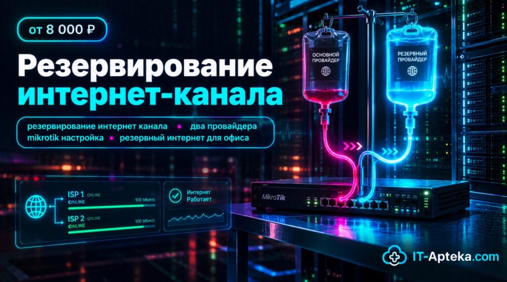 Резервирование интернет-канала для офиса от 8000 ₽