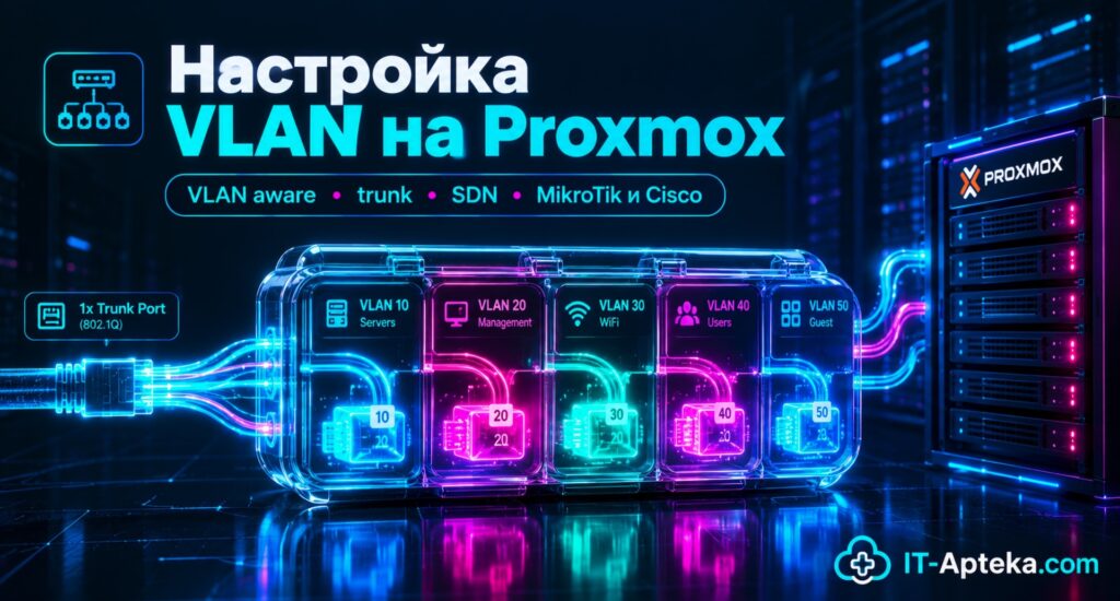 Настройка VLAN на Proxmox: VLAN aware, trunk и SDN